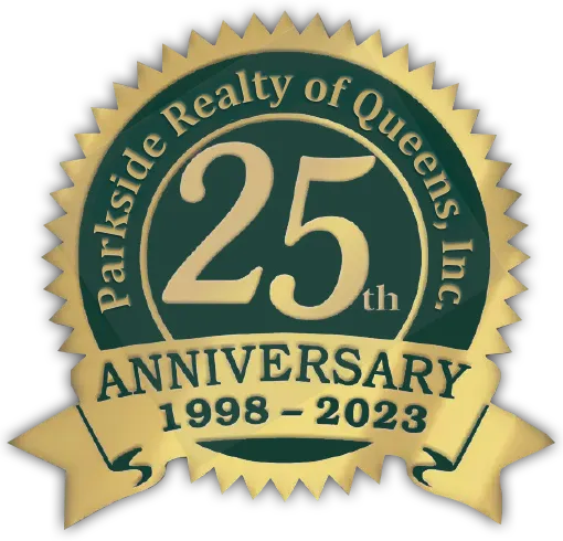 seal showcasing the 25th anniversary of parkside realty