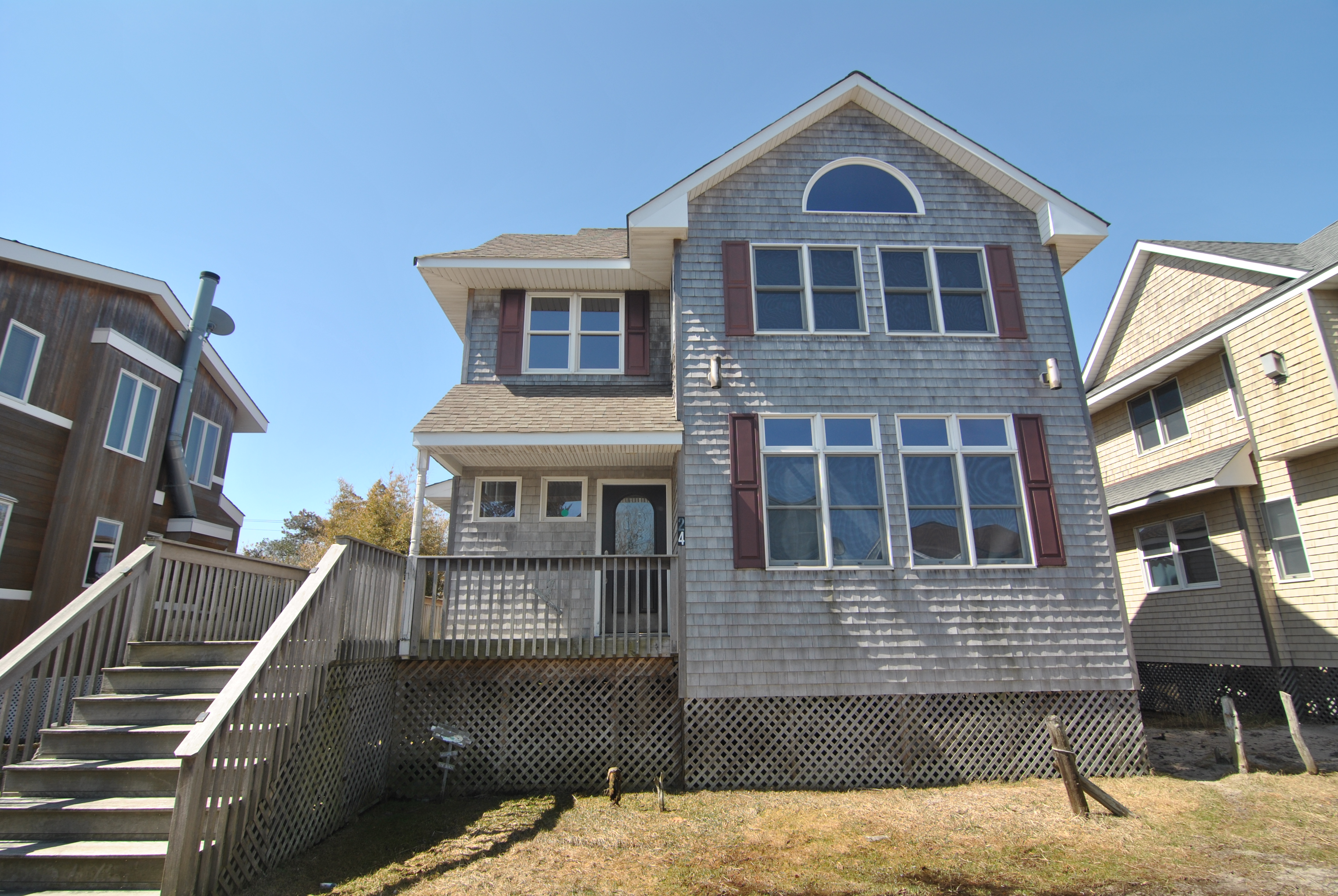 4 bedroom, 3 full bath home recently constructed, this home is fully equipped. Beautiful state of the art kitchen with stainless steel appliances. Central A/C, outdoor shower, BBQ, large west facing deck.  High & dry and move-in ready!