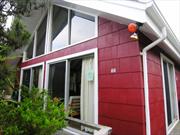 3 bedrooms with additional loft bedroom, 1 bath, A/C in 3 bedrooms, deck, outdoor shower, A frame home, close to beach in Ocean Beach. $2,500/week. Open 8/6 to 8/12 and 8/27 to LD