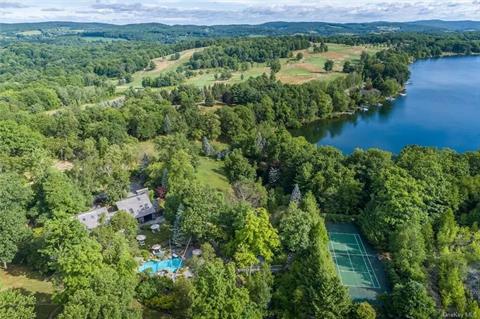 Aerial view looking Northwest with view to Copake Lake and Copake Country Club golf course