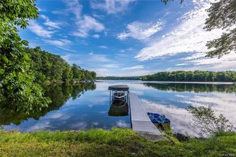 Looking towards Copake Lake and private dock