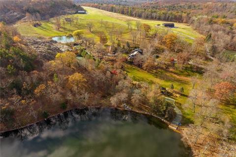 Looking down on House and pool