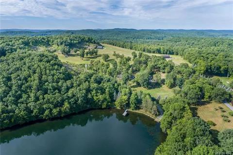 Aerial view looking South from Copake Lake to the property