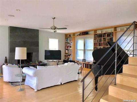 Renovated Living Room With Fireplace