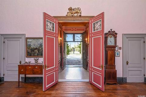 Fresco covered entrance with mosaic floor