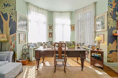 Main first floor Bedroom with murals by Charles Baskerville