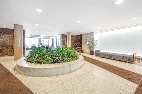 Lobby overlooking Hudson River