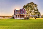 Southold, North Fork: Inspirational rural living on a farm by the sea. Nearly 32 acres of land (29 acres in land preservation), abutting farms to the west that are also preserved and just moments to McCabe&rsquo;s/Horton&rsquo;s Lane beach. A truly special offering allowing you to pursue North Fork farm-country living and harvest nearly 22 acres of coastal blueberries presently in production on the site. The offering includes two parcels of land: 1.83 acres with a romantic 19th century, recently updated, farmhouse featuring &rsquo;rocking chair&rsquo; front porch, entry foyer, formal living room, dining room with large bay window, den/office, large eat-in kitchen, 3-season room, pantry and powder room PLUS upstairs, 4 bedrooms and full bath. Also included are several large barns, outbuildings and sheds. 29 acres are preserved in perpetuity and are farmed with over 40, 000 blueberry bushes each yielding pounds of berries in Summer. All of this is just moments to restaurants, shopping and wineries.