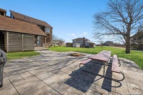 View across patio