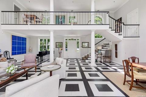 Dining area with fireplace