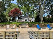 Enjoy an experience on the North Fork of LI this summer. Whether a couple of weeks, a month, or the whole season, spend it nestled in a quiet spot that is near downtown Southold. Feel embraced by all the NOFO has to offer in this meticulously renovated, waterfront Cape, while enjoying the utmost in privacy and waterfront access. Step down into your own private swimming spot in clear Jockey Creek or enjoy your own private deep-water dock (bring your boat!). Kayak, canoe or paddle directly to Southold Bay, Shelter Island Sound and the extended fishing grounds of Greenport, Bug Light, Orient and beyond. Enjoy a quick ride into the charming downtown of Southold for elegant dining, shopping and easy access to LIRR/Jitney into NYC. Make lasting summer memories on this expansive idyllic, half acre, creekfront property which is perfect for quiet time, entertaining on the deck or play.