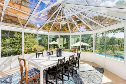 Sunroom for dining and entertainment all year long