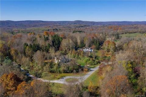 View from the lower portion of the property, looking out over the prestigious Brady Brook Farm community and the Mid-Hudson Valley.