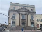 Beautiful 13, 000+ Sqft. Commercial building For Sale!!! Located On The downtown of hempstead , Great Exposure, High Ceilings, previous land mark bank building , high ceiling three stories with finished basement , 3 Phase Power, Low Taxes, two elevators , need renovation
