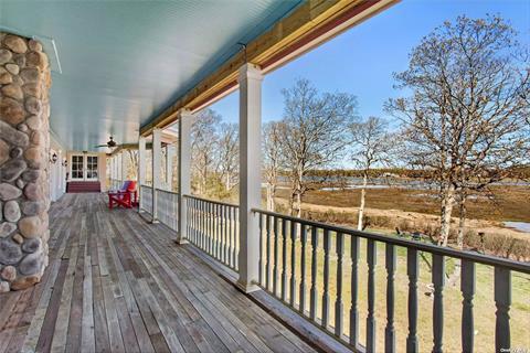 Covered Porch with Fireplace