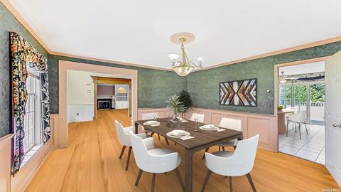 Staged dinning room