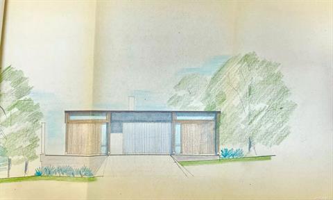 Original rendering of pool house