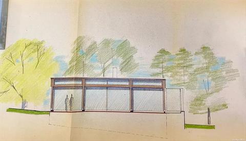 original rendering for pool house