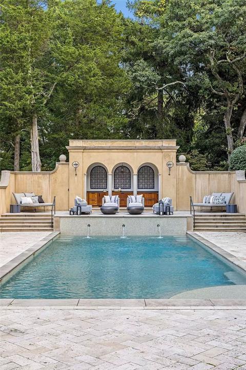 Aerial of house to the water