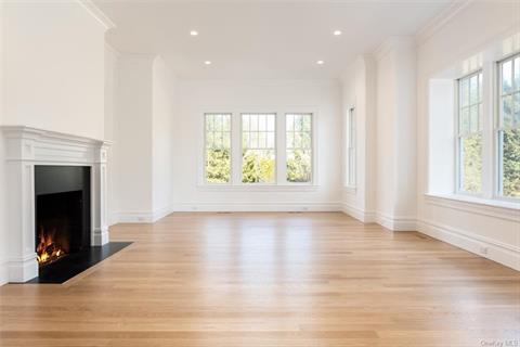 Living room with fireplace