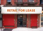 A store front ready to be rented., close to all transportation.
