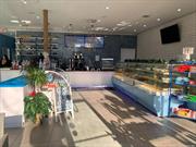 Bakery for sale with all BRAND NEW equipment and fixtures included with front and rear entries, parking lot with 40 spaces and located in prime location on busy strip mall. Spacious store 2300sq ft with seating for guests, beautiful light fixtures and freshly painted.