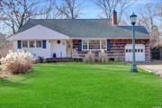 BRING YOUR HORSES! (POSSIBLE ADDITIONAL 1 ACRE AVAILABLE!) Ready for your updates and lots of room in this 3-4 Bedroom/3 bath Cape on OVER AN ACRE of flat land. Cedar siding all around with board and batten front 1 car garage and circular driveway, brick walkway and patio, 18-inch HARDWOOD WIDE plank floors, brick fireplace, hardwood floors up and down! LAUNDRY chutes in both bathrooms to washer/dryer. Large dining room with windows overlooking a spacious back yard. full basement with custom work bench great for the do-it yourselfer or crafts. In ground pool fully fenced with patio and pool house-NO CO), make for great entertaining in the summer months.