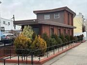 Welcome to this unique mid-century modern brick house in the heart of Maspeth. When you enter the main floor, to the left are the cozy living room and dining area. Heading to the right past the staircase is the kitchen with new stainless appliances, breakfast nook and the powder room. On the second floor are the main and second bedrooms as well as the three-quarter bathroom (toilet/tub/shower). The full basement was remodeled in 2021 to create two good-sized bedrooms. This property comes with a one-car garage and a concrete driveway. This is located in a very convenient location for both commuters and those who drive- it is close to bus and train stations as well as to major highways, walking distance to schools, restaurants and shops. Property is being sold AS-IS. Do not miss the chance to own this charming one-of-a-kind home!