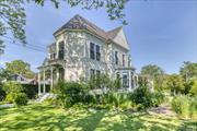 Impeccably restored 19th Century gem located in the heart of Orient Village with bay views. Close to bay and sound beaches, and a stroll to all village amenities. Featuring 2 parlors, 3 bedrooms, library, office, eat-in kitchen, updated baths, charming garden, out-door dining, and grill, out-door shower. Offered May $7, 000; Nov $6, 000. Permit #0483.