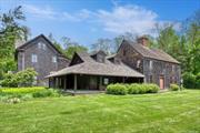 Spacious and grand, historic Terry Mulford House C. 1716, set on 5.8 private acres, fully renovated, with 5 bedrooms and 4 new full baths. New eat-in kitchen, living room with piano and flat screen TV. Relax on the wrap-around porch or rear courtyard. A short trip to Orient and Greenport Village, Orient State Park, marinas, sound, and bay beaches. Price includes all utilities, mid-term, and departure housekeeping. 5.5% county tax for rentals less than 30 days. Offered May $9, 000; June $13, 000; July $15, 000; Aug $15, 000; Sept $10, 000; Oct $4, 000; yearly $3, 500/mo. Permit #0667.