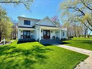 Welcome to your peaceful retreat on the North Fork in sunny Cutchogue. This Newly built spectacular home on almost three acres is set back from the road assuring privacy surrounded by preserved farmland. Relax near the pool and let the beautiful and fresh air rejuvenate you. Take in the farm views on the roof deck as the sun rises or sets; star gaze by the fire pit; enjoy golf on your putting green. Whether reflecting solo, or entertaining guests- this home&rsquo;s magnificence will surpass your dreams. The inviting foyer entrance flows easily into the spacious open concept living room, dining room, and state of the art chef&rsquo;s kitchen with quartz counters, shaker style cabinetry, and stainless steel Thermador appliances. There is also an inviting breakfast/coffee station and pantry. You will fall in love with all the special details- including oak floors, beautiful tiled baths, central a/c, ceiling fans, energy efficiency, and more! Two en-suites in this home - the primary on the first floor with two huge closets (one with window for possible nursery or office). The 2nd ensuite is upstairs along with two more bedrooms and open area for den or office. In addition, there is an out building with electric for art studio or pool house, and a small shed for pool toys and yard tools. Take a dip in the refreshing salt water pool, or relax on the hammock overlooking the farm scenery. Quiet, and calm- this extraordinary life awaits you here in Cutchogue. Close to beaches, wineries, farmstands, and fine dining. Just move right in and start your new life on the North Fork! Bring your offers!