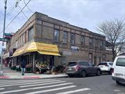 Mixed Used; Corner Property; First Floor is currently used as a grocery store; Second floor has a 3 bedroom apartment; Comes with a 2 car garage. Located on Jamaica Avenue with exposure to high car and foot traffic. Currently the commercial space consist of 1, 600 sq ft while the residential unit is 1, 260 sq ft. Can build an additional 4, 048 sq ft.