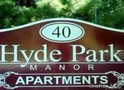 Hyde Park Manor is offering this second floor apt with heat and hot water included and it&rsquo;s available for immediate occupancy. Plenty of parking space with pets being allowed up to the owner&rsquo;s discretion for an additional amount***Rental application and references/credit check necessary for consideration. One month&rsquo;s rent and a month security needed to move in. Agents, please see other remarks.