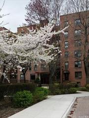 Big 1 bedroom on top floor, windows all around Beautifully renovated with hardwood floors throughout. All utilities included Except Electricity , Close to Bus, park and schools. Gated Community. Development Has Laundry And Bike Room, playground for children, courtyard . Close To Transportation Q25, Q34 To Flushing, Q64 To 71 Ave Station E/F Train To Manhattan. 24 hours security.