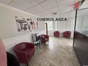 All utilities included! Prime location heavy traffic. Unit has as sink in place. Small office perfect for Hairstylist, Nails, Private consultation professional services etc.. Many uses.. Common area waiting room. Excellent lease terms!