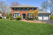 Wonderful Location! In the heart of Sayville, this spacious Brick-front Colonial sits on .57 acre on a quiet Cul-de-Sac! Built in 1985 with 4 large bedrooms, 2.5 baths, full basement and 2-car attached garage ... plus hardwood floors, fireplace, main floor laundry room, Anderson Windows and Newer Roof! Make this home your own!