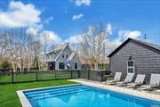 This iconic North Fork farmhouse with heated saltwater pool has been meticulously renovated and updated with attention to detail. The home exterior features a new cedar roof, Boral siding, and copper gutters. The windows and French doors have been replaced with high-quality Anderson products, ensuring energy efficiency and durability. Inside the house, natural light fills the space, creating a bright and inviting atmosphere throughout. The spacious living room includes an exquisite stone fireplace. The kitchen has been completely transformed with new appliances and a stunning wood block countertop. The primary bedroom is a true oasis, with an en suite design that includes a hex black marble shower with beautiful mahogany trim. Stepping outside, the backyard is a half-acre haven, fenced with designer Shou Sugi Ban burnt cedar horizontal planking. It offers privacy and a sense of tranquility. The landscape has been thoughtfully designed and planted creating a lush and inviting environment. Highlights include a a Himalayan birch forest, a blueberry warren, and a wildflower meadow.  Additional amenities include an oversized deck, outdoor shower and a garage with plans to convert to a pool-house. The location is highly convenient, with Love Lane&rsquo;s shops and restaurants, as well as the LIRR station, just a short distance away. For those who enjoy boating or spending time by the water there is a deeded kayak launch and a marina conveniently located across the street. And for beach lovers, the beautiful Bailie Beach is only two miles away, offering a stunning beach escape. This renovated farmhouse truly combines the charm of the past with the comforts of modern living. It is a unique and inviting property that offers a peaceful retreat while being conveniently located near amenities and recreational opportunities.