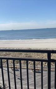 Oceanfront 2 bedroom 2 bath, large oceanfront terrace condo apartment in Long Beach, NY. Heated seasonal pool, one car parking. Close to all.