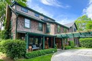 RENOVATED QUIOGUE CLASSIC. Located on a quiet lane near the bay, this historic shingled house - Cricket Hill, built in 1881 - was significantly updated and expanded in 2017. The house retains the character and grandeur of classic summer houses - a wood-paneled library with fireplace; a screened porch with room for rocking chairs - and offers all the amenities and conveniences of a contemporary home. The main floor features a new professional kitchen with butler&rsquo;s pantry; a formal dining room; a living room with wood-burning fireplace; a family room with natural gas fireplace; and a first-floor primary suite. Head upstairs to find 4 more bedrooms, a study (convertible to a bedroom), a sitting room, and 3 new baths, all arranged in a layout that allows both convenience and privacy. The third floor is one enormous bonus room, trimmed top to bottom with wood beadboard, ideal for a playroom, artist studio, or additional work space. There&rsquo;s also a second entertainment/bonus room on the lower level, along with abundant storage space. Outside are cutting gardens, shady lawns, a vintage playhouse, a pool with patio dining and firepit, and water access around the corner on Alden Lane. This is a rare opportunity for people who love both historic homes and modern comforts (like natural gas heat). Located minutes from beaches and barely a mile from the newly reimagined Westhampton Beach Main Street.