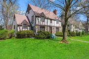 Easy living in this Rouken Glen Tudor. The first level consists of a living room with fireplace and French doors to terrace overlooking the spacious yard. Enjoying entertaining in the formal dining room and eat-in kitchen with steps to a first floor bedroom and bath. The second floor has the primary bedroom and bath and two additional bedrooms and a hall bath.