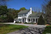 Welcome to this 1830 Historical Home on a shy 2 acre with large barn. Enter into a formal living room with wood burning stove, kitchen, huge sunroom with tons of light overlooking gold fish pond and lush gardens. The main floor also encompasses a family room with wood burning fireplace, half bath, and office/tv room with closet that can be used as a small bedroom. Upstairs are 3 bedrooms and additional room currently being used as an additional bedroom, full bath, and entrance to walk-up attic with plenty of space for for storage. This wonderland property is zoned for horses and is known for its many barn parties! Close to the protected Carmans River and the Wertheim National Wildlife Refuge. This property is made up of 2 separate lots, the main house sits on 1.21 acres with taxes of $11218.54, and there is a separate lot of .73 acres with taxes of $1190.72 which houses the barn for a total combined acreage of 1.94 & with taxes $12409.26