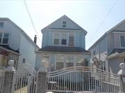 Single-family detached home, approximately 1248 square feet, situated in South Ozone Park, Queens. Highlights include a detached garage, private driveway, and basement. Property being sold as is with occupants.