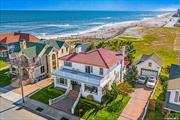 Embrace coastal luxury in this exquisite 3-bedroom, 3.5-bathroom beach house located in Neponsit, just steps away from the sand and surf-less than 100 feet from the beach. Boasting panoramic ocean views and an open, light-filled interior, this home features high ceilings, new windows, and a wood-burning fireplace in the living room. The gourmet kitchen is equipped with a Viking stove and custom cabinetry, ideal for culinary enthusiasts. Additional highlights include an indoor saltwater Gunite pool, heated for year-round enjoyment, housed in a room with radiant floor heating for added comfort. A full finished basement with a wine cellar offers versatile living space. Recent upgrades include a new water heater and boiler, ensuring comfort and efficiency. Outdoor living is a dream with a backyard ideal for al fresco dining, and a garage/carriage house that can be utilized for guests or transformed into an at-home gym. Enjoy the convenience of beachside living in this sought-after neighborhood, just moments from pristine beaches and amenities. This is an exceptional opportunity for a year-round residence or a vacation retreat-schedule a tour today and experience the allure of Neponsit living.