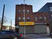 Corner property; 1000 sq ft for rent; can be used as a deli, pharmacy, office, etc. Heavy foot and car traffic on busy Jamaica Ave.