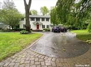 Beautiful Center Hall Colonial on .5 Acres. Large Family Room with fireplace, Hardwood floors throughout, L/r, DR, Eat-in Kitchen, and pantry. Primary bedroom with large closet. Park-like back yard and huge deck.