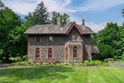 STONEHURST - Enter through the gates, past your very own gatehouse c. 1823, and be instantly transported to a fairytale setting on nearly 6 acres that is known as Stonehurst. A mere 20 minutes north of New York City, Stonehurst sits on Rockland County&rsquo;s most bucolic address, 65 Rockland Road, Sparkill, NY. As you meander through a park like setting, down an impressive private driveway, surrounded by your own botanical gardens and views of nature in every direction, captivated by a fresh breath of tranquility, the first glimpse of this 1865 Gothic Revival stone masterpiece comes to life. This impressive three story 12 room home, steeped in history, is rumored to be built by the founder of American landscape architecture, Andrew Jackson Downing, with deep connections to Lord&rsquo;s Castle in neighboring Piermont, NY. This romantic 1865 villa is mostly granite, with local sandstone used for window lintels, sills and quoins, with eaves decorated by ornamental bargeboards. Prominent chimneys from the four Victorian fireplaces rise from the clipped, gabled slate roof. An 1867 photograph of the Dederer family on the front lawn indicates they were the first occupants, a highly respected family in the lower Rockland region. Isaac M. Dederer was actively engaged in community and government, serving as Town Clerk, Postmaster and Orangetown Supervisor from 1872-1873. The 12 room main stone house boasts diamond-paned windows, elaborate plaster rosettes, a black marble fireplace in the parlor and pocket doors in the library. Some of the door moldings on the first floor are 8 inches wide. The small sandstone gatehouse is said to have been occupied by the Dederer&rsquo;s during construction of the main house, now a whimsical legal rental cottage, guest house or art studio. Listed on the National Register of Historical Places and featured in numerous publications and every local historical home tour, the impressive list of prior stewards continues with Horatio G. Prall, former Rockland County District Attorney, as the owner from the mid 1870&rsquo;s until 1905. In 1905, the home was purchased by George Clarence Shoup, active politician, member of the Southern Society and president of the Autographic Register Society. In 1952 comes Albro C. Gaylor, former mayor of Piermont and editor of the Journal of Pediatrics, who lived in the home until 1968. Since then, Stonehurst has been in the Paronetto family until today, who purchased the home within minutes of driving through its gates in 1968, and has never been on the active market before. The pictures certainly tell a thousand words, but this is a property you must admire in person, akin to a museum, with grounds that act like a perpetual mural which change by the season. The property features vast gardens, priceless specimen plantings, magical vantage points, and also a barn with loft which was converted into a 3 car garage. From Stonehurst&rsquo;s legacy alone, this breathtaking property served as a stage for occasions that were memorable for everyone. While living here will definitely inspire the new ownership to creatively restore some minor patina of the past, this is truly a home and setting one could hardly duplicate today. Located just minutes to the thriving boutique river town Villages of Piermont & Nyack and a quick 15 minute drive from the George Washington Bridge, come tour Stonehurst today and create a new family legacy for generations to come. Home is being sold as is and will need new septic system. Proof of funds or pre approval is required for all showings.