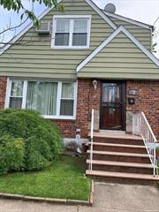 Great Location !!! Great Potential Lovely cape Mint Condition 1 Family Det Brick located at queens village area. Beautifully Renovated Bright, Shiny and Spacious Two Bedroom at 1st floor entrance with Foyer, Living Room, Dining Room, Kitchen, Full Bath. 2nd floor has huge 2 Bedroom with one full bath and closets. Full Finished basement with Utility room, Half Bath and Open side entrance. Walking closet, Hardwood floors, updated eat-in featuring granite countertops, marble bath, Stainless steel appliances. New appliances in the Kitchen with Energy saver. Hardwood floor throughout the house. In addition, this home offers the convenience of a Private Driveway with 1 Detached car garage. School district # 26, One block from Hillside avenue near public transportation, close to shopping, worship and more; come to view much much more. Opportunity to make your dream home. Just Blocks away From main express ways. Near JFK airports, shopping & transportation - convenient to all !!!!