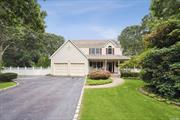 Set in Longtree Pond community. This desirable Lancaster colonial style model features four bedrooms and two and one-half baths. The terrific layout features an open-concept design with great flow from the kitchen to the living to dining room. There is a wood-burning fireplace in the living room and the kitchen with a center island and butler&rsquo;s counter with aseparate sink opens directly to the deck and outdoor living space. The huge primary bedroom with en-suite bath and two walk-in closets is sure to impress, as will the three spacious guest bedrooms. The backyard is surrounded by privacy landscaping and has an in-ground free-form pool with paver surround. Large basement space, Central air conditioning, and a large two-car garage are just a few of the many value-adds. Take a drive-through of this private community in Southampton Township and see why Longtree Pond is considered the best value west of Shinnecock Canal. HOA of $350.00 per year includes tennis, pickleball, and all-purpose courts for residents. Southampton town beach access. A little TLC and your vision makes this a great home! Longtree Pond is a private HOA community with fees of $350.00 per year.