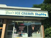 East Islip staple for over 40 years PAMS ICE CREAM SHOP is for sale. Successful business known by all locals has been owned by the same family and at this very location since 1970. Business was originally a Carvel in 1970 and became Pam&rsquo;s Ice Cream Shop in 1985. Open year round will stellar reviews across the board on all review platforms. This is a sale of the business only and buyer will assume lease. Sale includes all inventory at the time of sale and all equipment. Please do not inquire in store.