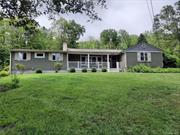 Create your own private sanctuary! This property, set on 1.3 acres within the Minisink Valley School district, boasts a well-maintained kitchen featuring granite countertops, a Jenn Air grill, and stainless appliances. Ideal for hosting, the house includes both a living room and a family room, providing ample space for guests. The living room is enhanced by a Tennessee marble fireplace and a black walnut accent wall, while the adjacent dining room is perfect for gatherings. The sprawling ranch offers convenient single-level living with five bedrooms, including a primary bedroom. Down the hall to the right is the primary bedroom and two additional bedrooms, with two more bedrooms and a bathroom located at the other end of the house, near the den. The bathroom underwent renovations five years ago. Storage is abundant with numerous closets and a full, unfinished basement that presents many possibilities. The property includes a two-car attached garage. The backyard features a covered patio and a 16 x 32 in-ground pool for summer enjoyment, along with ample outdoor space for picnics, campfires, gardening, BBQs, and a pet-friendly environment. Well-manicured grounds, this beautiful property is waiting to be discovered. Abundant outdoor gardens plus a large yard where you can relax and unwind at the end of a busy day. Close to Otisville Train station, Legoland, local restaurants, parks for recreational use, and the Village of Otisville. Commuter distance to NYC.